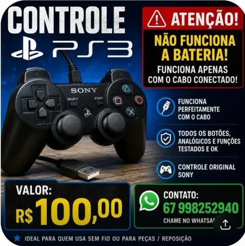 Controle original Playstation 3/ps3