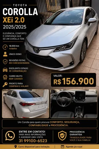 Toyota Corolla XEI 2.0 Flex 16V Aut. 2025