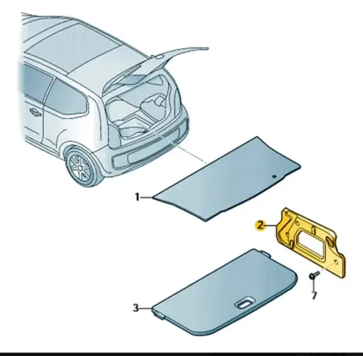 Proteção lateral Mala VW UP - Suporte tampa Save