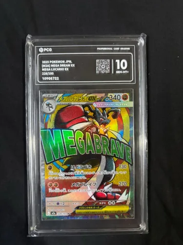 Carta Pokémon Graduada Mega Lucario Ex PSA PCG 10