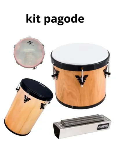 KIT PAGODE PANDEIRO+REPIQUE+REBOLO+RECO RECO