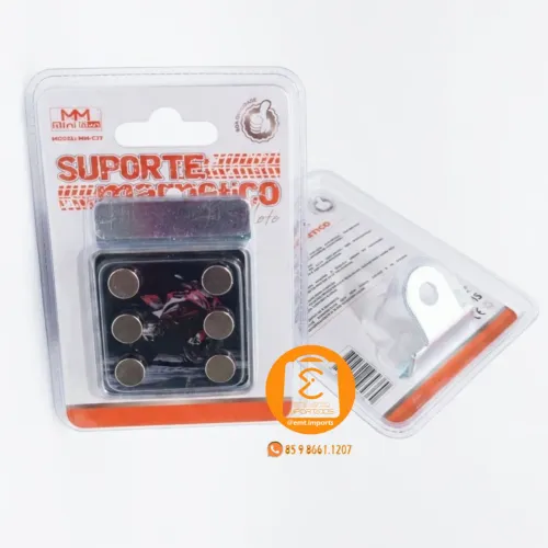 Suporte Magnético 6 Imãs para Celular de Moto Retrovisor para Guidão