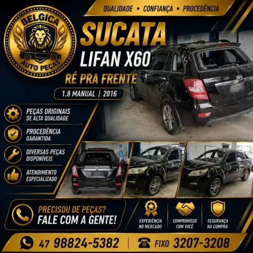 Sucata Lifan X60 2015 1.8 Ré Pra Frente Cambio Motor