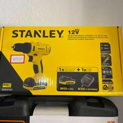 Parafusadeira E Furadeira Stanley Scd121s1-br 3/8 Bateria 1