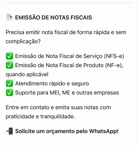 Emissão notas fiscais