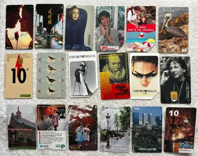 Coleção 18 Cartões Telefônicos Internacionais