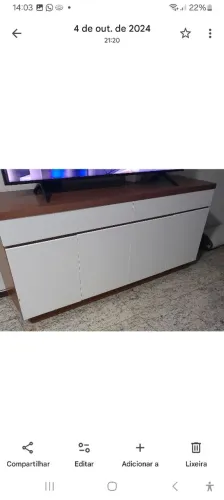 Rack de televisão 4 portas e 2 gavetas