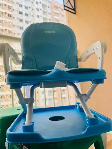 Cadeirinha bebê alimentação Cosco azul