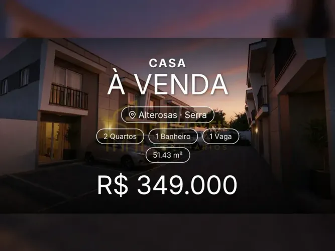 Oportunidade: Casa com Churrasqueira em Alterosas Serra/ES