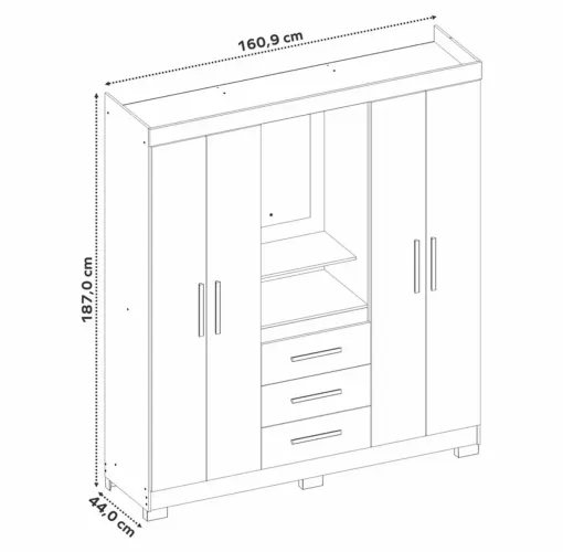 Guarda-Roupa Semi Novo - Excelente Estado