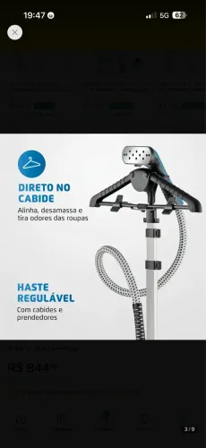 Passadeira a vapor mondial 