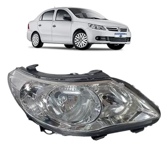 Farol Gol Saveiro Voyage G5 2009 A 2012 Duplo Cromado Ld Direito/passageiro