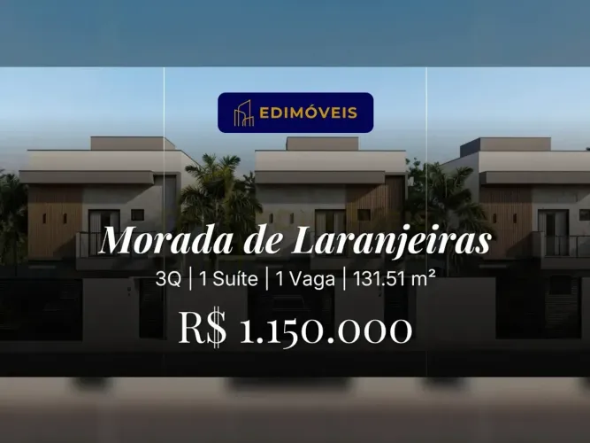 Oportunidade em Morada de Laranjeiras: Casa 3 quartos com acabamento superior