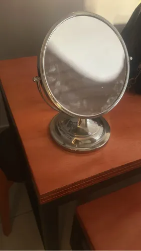 Espelho rotativo com grau para ótica e maquiagem