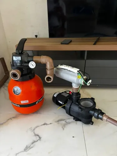Bomba filtro e aquecedor para piscina 