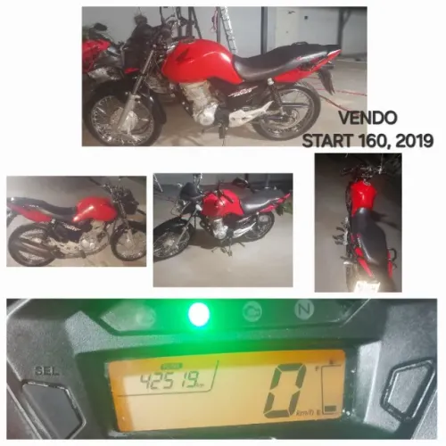 Vendo moto Start CG 160 partida elétrica, a gasolina, única dona.