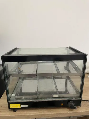 Estufa de Salgados Vidro Curvo/Reto Edanca 2 Andares 6 Bandejas Inox