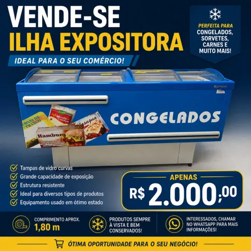 Ilha expositora Gelopar para congelados