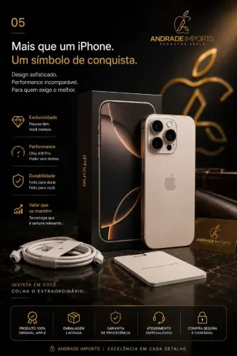 iPhone 16 Pro 128GB Original Apple | Titânio Natural | Muito Novo