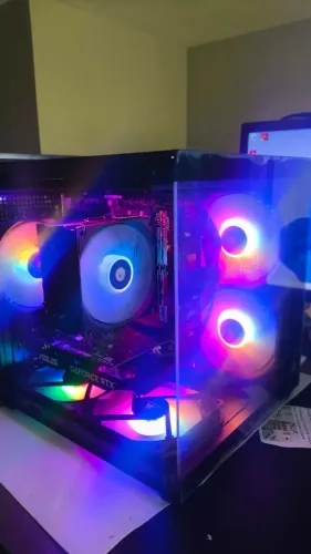 PC Ryzen 5 4500, 16Gb DDR4, RTX 3050, SSD 256Gb NVME, HD 1000Gb, Fonte 550W Computador