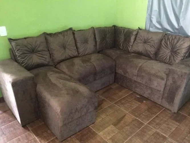 sofa canto com cheise cacau