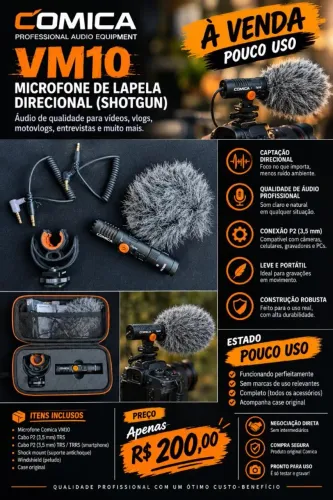 Microfone Comica VM10