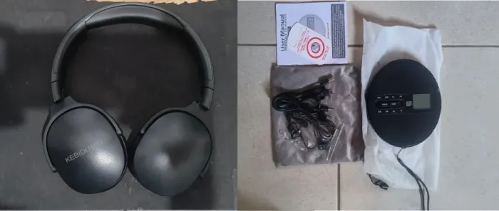 Combo Diskman e Fone de Ouvido Bluetooth - ITEM COLECIONADOR