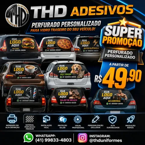 Adesivo de Vidro de carro Perfurado personalizado