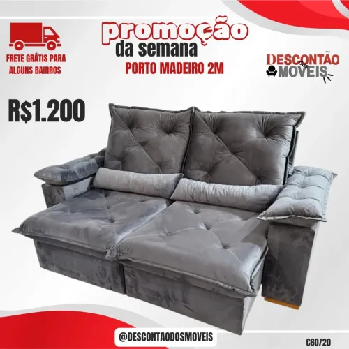 Sofá Retrátil Porto Madeiro 