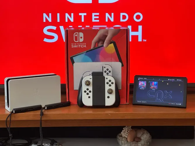Nintendo Switch Oled desbloqueado 128gb Seminovo c/ garantia