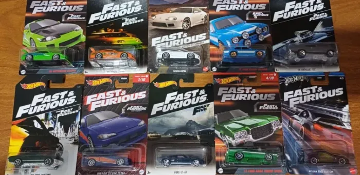 Pack Hot Wheels - Velozes e Furiosos - 10 Carrinhos