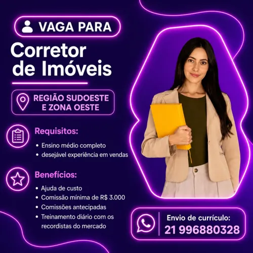 OPORTUNIDADE DE TRABALHO ( LEIA A DESCRIÇÃO)