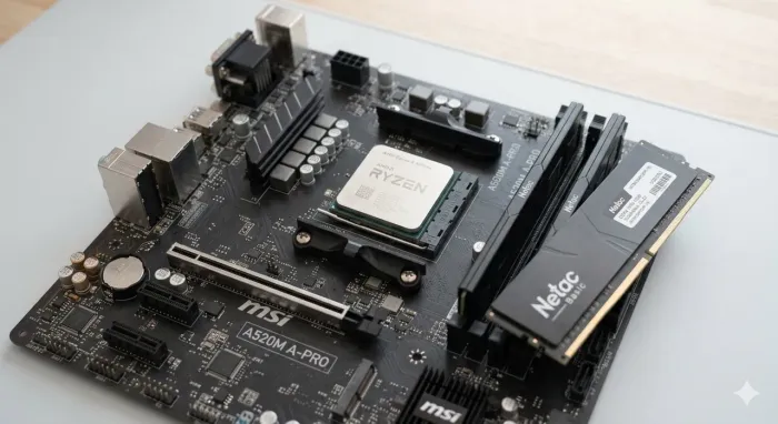 KIT UPGRADE GAMER AMD RYZEN 5 5500X3D + MSI A520M + 32GB RAM (NOVO!)