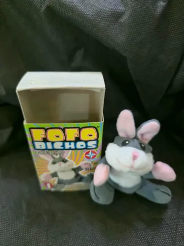 Boneco Fofo Bichos (Coelho) - Anos 90
