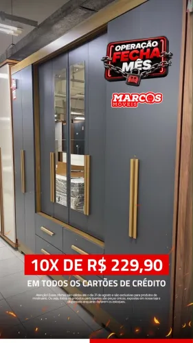 Guarda roupa de casal com 8 portas e 4 gavetas
