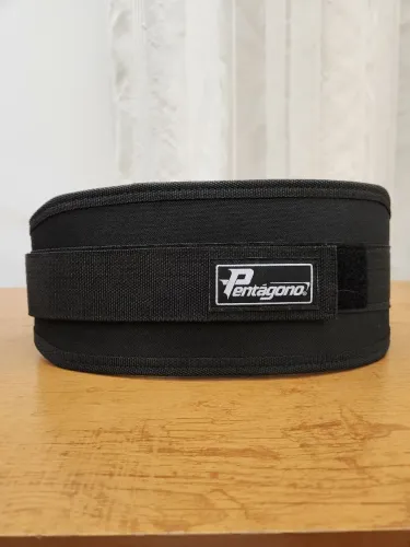 Cinturão Crossfit Musculação Sport Preto Com Apoio Da Lombar Pentágono