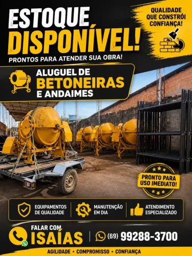 Andaimes e Betoneiras