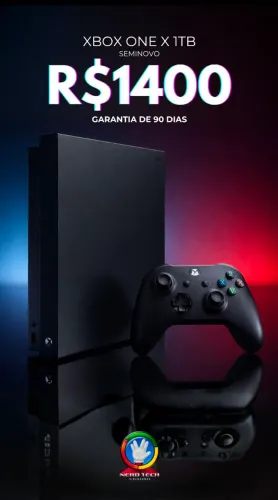 Xbox one x usado com garantia