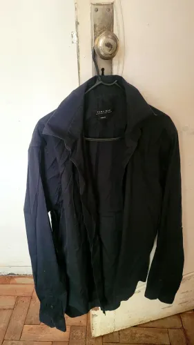 Camisa zara preta slim tam P