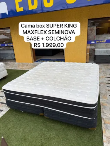 Cama box Super king MAXFLEX SEMINOVA TOP - ENTREGO