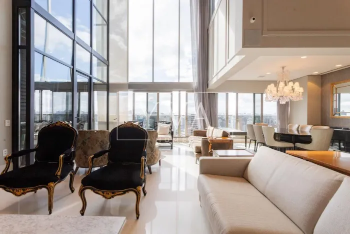 Cobertura duplex com 476 m² na Vila Olímpia, 4 suítes, piscina, academia privativa e adega