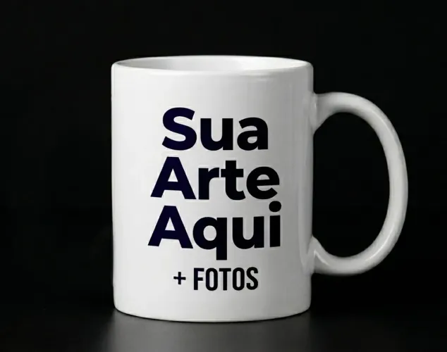 Caneca Personalizada de porcelana (325ml) - Sua arte ou foto