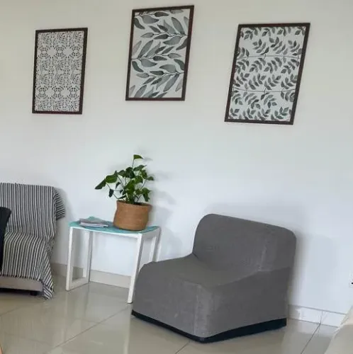 Trio de quadros motivo plantas