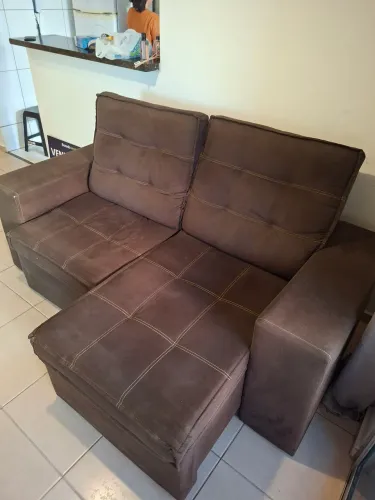 Sofá 2 lugares marrom