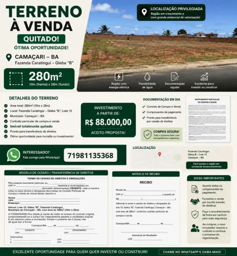 TERRENO EM AREMBEPE