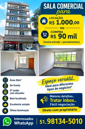 VENDO SALA ÓTIMA LOCALIZAÇÃO