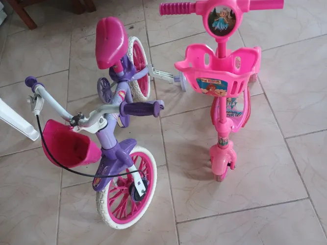 Kit infantil, bicicleta e patinete 3 anos