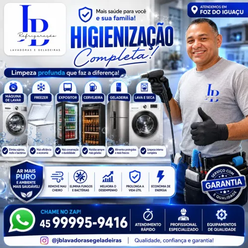 ? Higienização para Geladeira Máquina de lavar Lava e Seca freezer e etc
