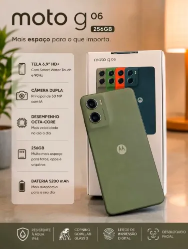 Celulares Motorola G06 lacrados 128 e 256gb
