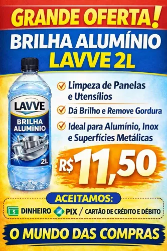 BRILHA LIMPA ALUMINIO 2L LAVVE